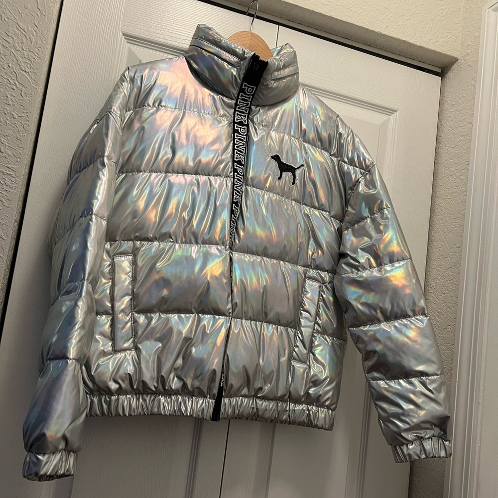 Limited edition metallic puffer jacket PINK from VS